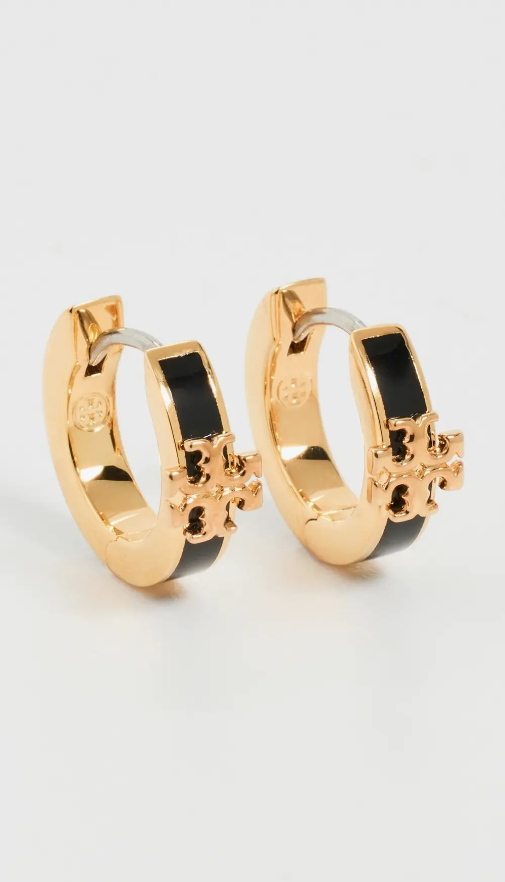 Tory Burch Icon Enamel Huggie Earrings