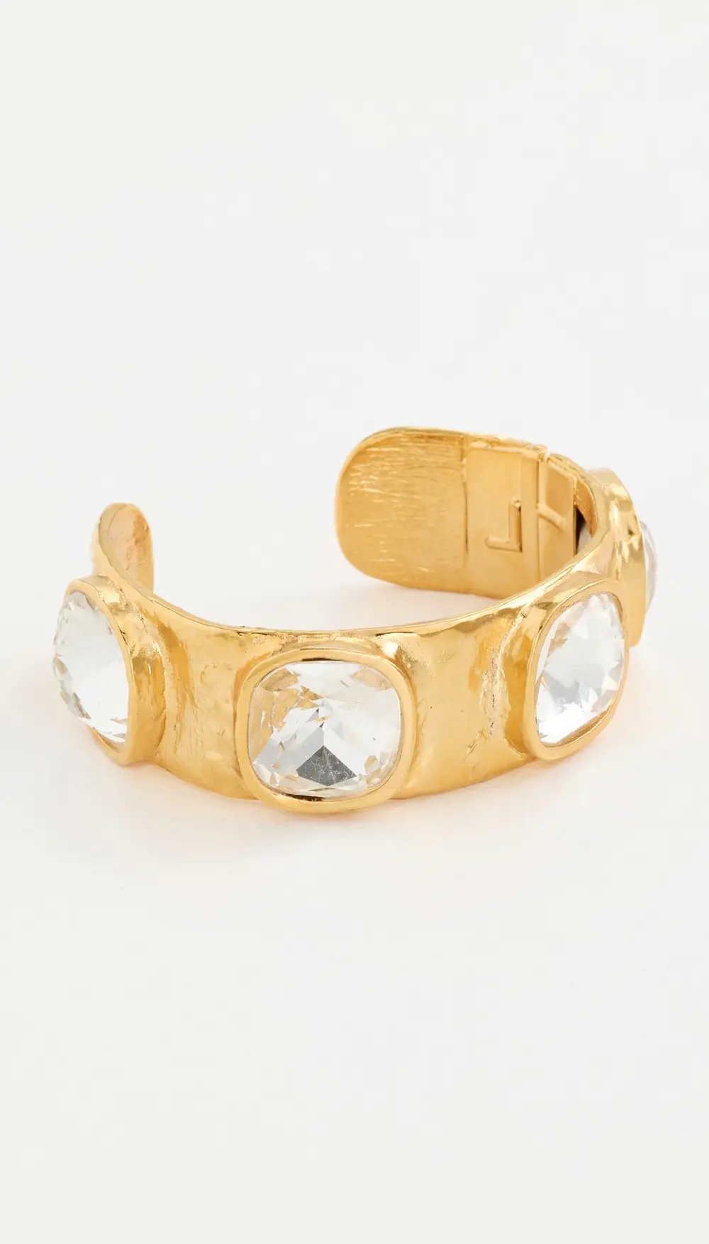 Kenneth Jay Lane Hammered Hinged Cuff Bracelet