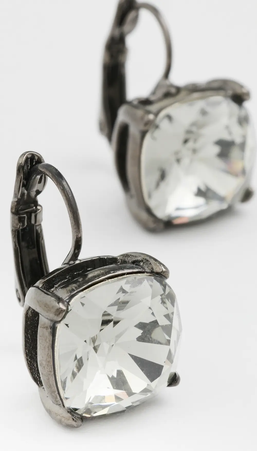 Kenneth Jay Lane Faceted Square Stone Earrings