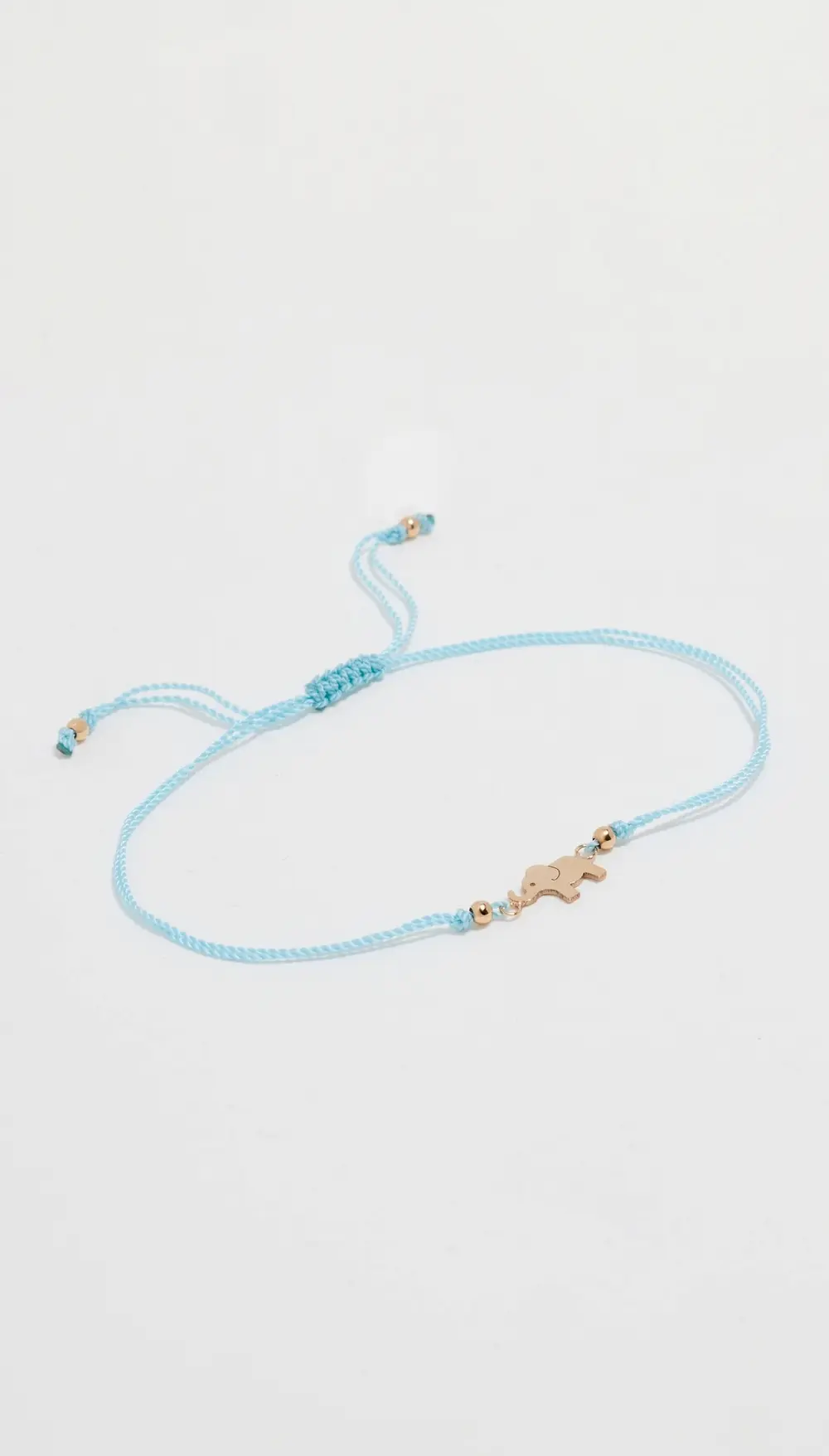 Zoe Chicco 14k Gold Midi Bitty Elephant Cord Bracelet