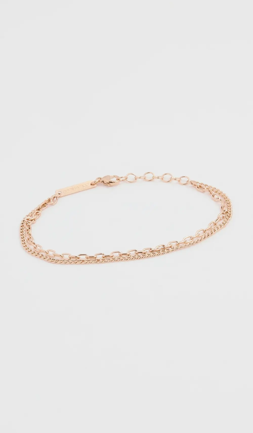 Zoe Chicco 14k Gold Double Chain Bracelet