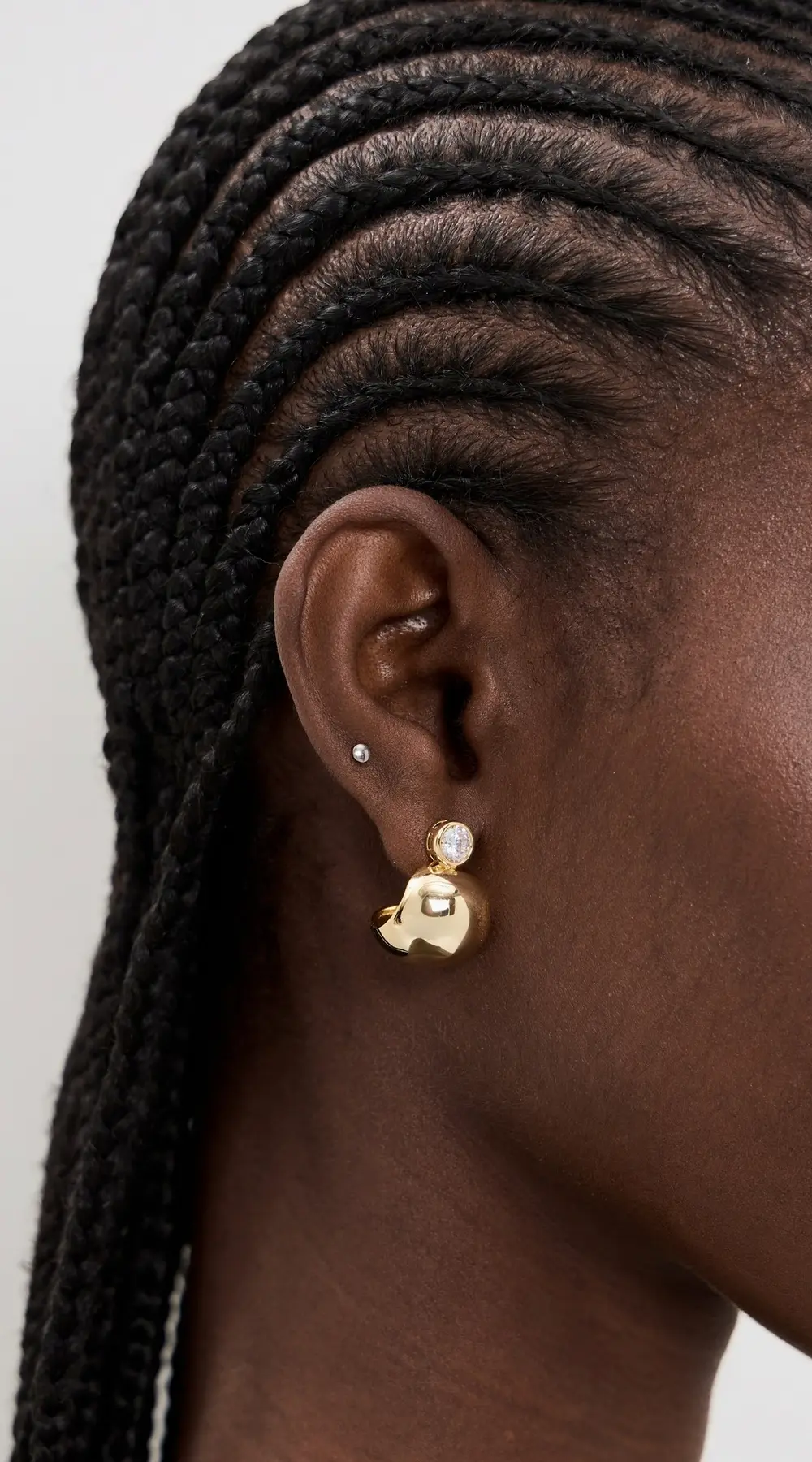 SHASHI Bezel Gold Earrings