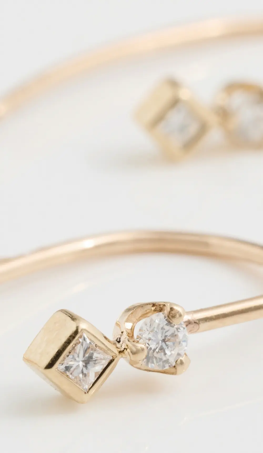 Zoe Chicco 14k Gold Princess Diamond Wire Threader Earrings