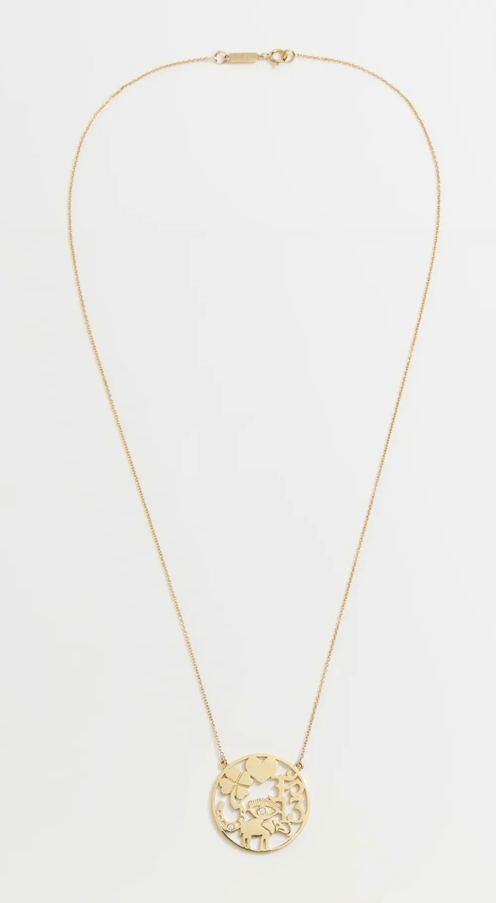Jennifer Meyer Jewelry 18k Open Good Luck Necklace