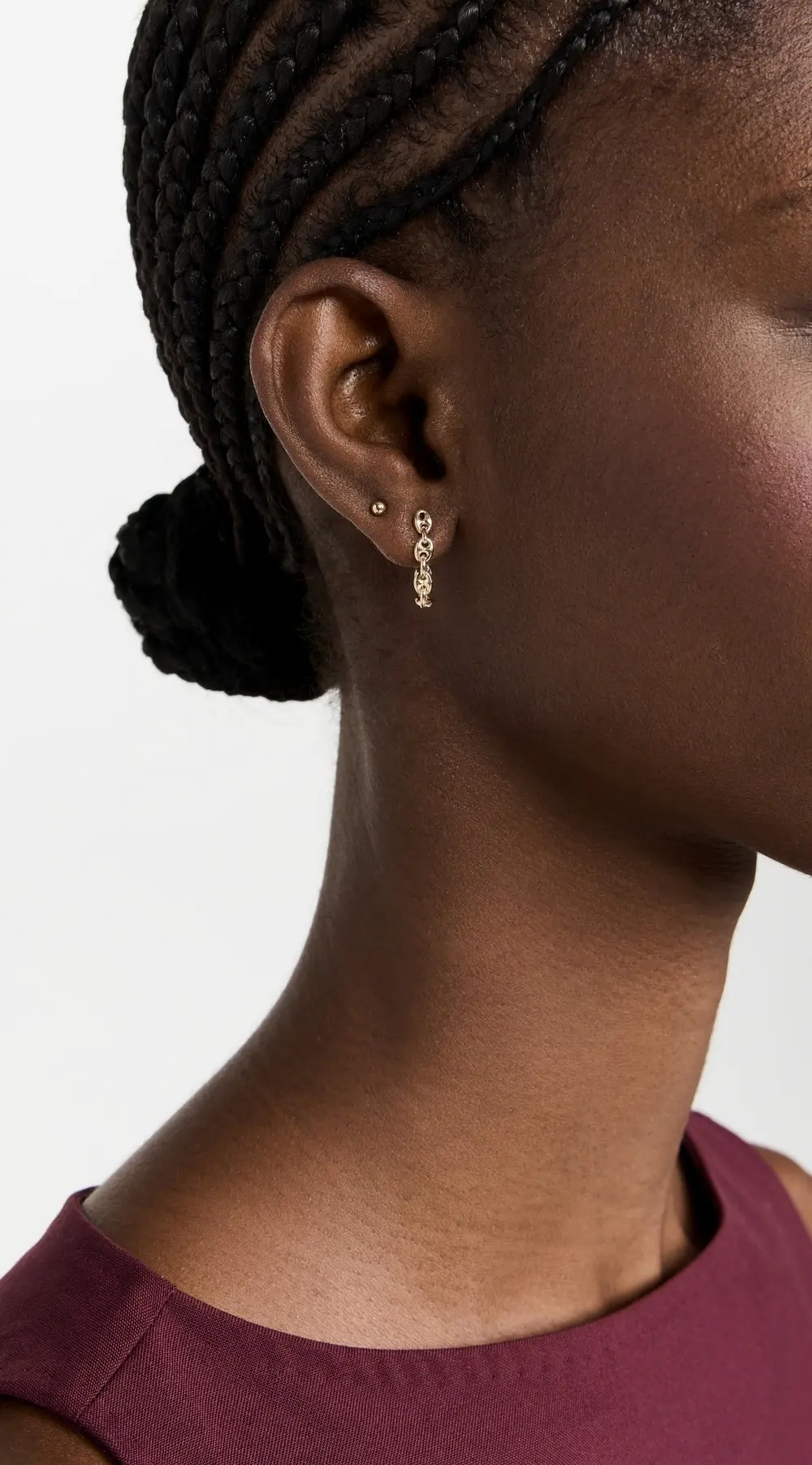 Zoe Chicco 14k Gold Mariner Chain To Back Earrings