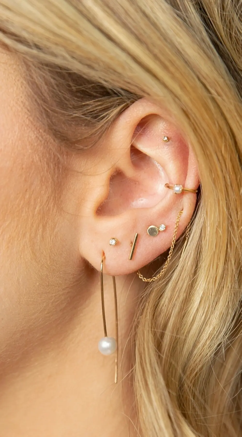 Zoe Chicco 14k Gold White Freshwater Cultured Pearl Wire Earrings