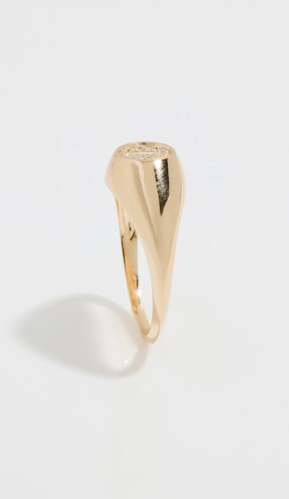Kalan by Suzanne Kalan 14k Mixed Diamond Circle Signet Ring