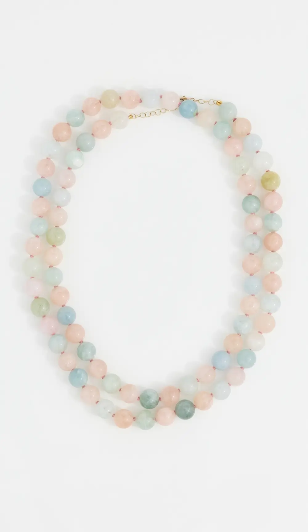 JIA JIA 14k Morganite Double Long Sphere Necklace