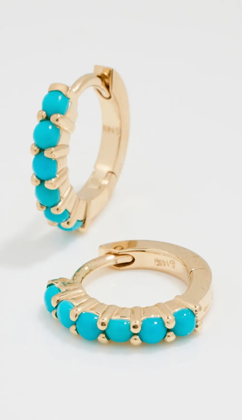 Zoe Chicco 14k Turquoise Gemstones Huggies