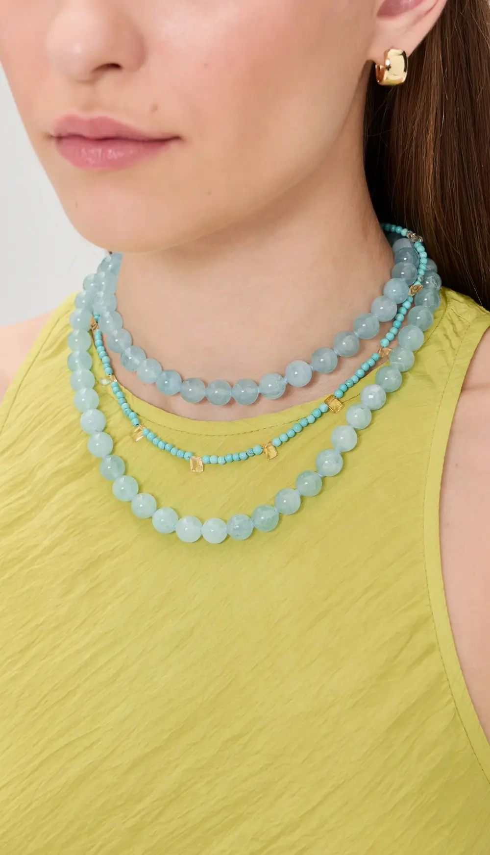 JIA JIA 14k Turquoise Citrine Jewel Drop Necklace