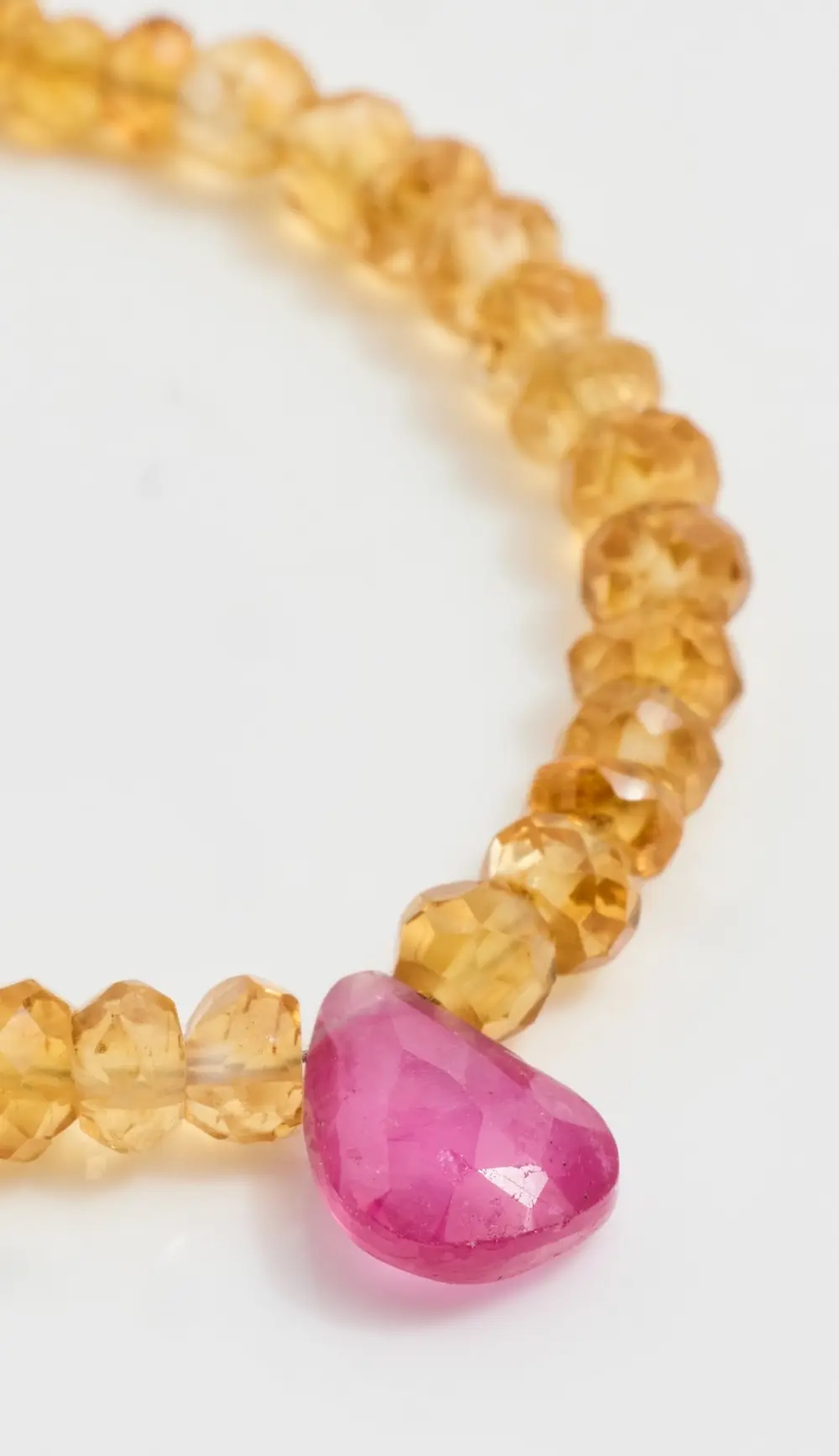 JIA JIA Citrine Ruby Teardrop Necklace