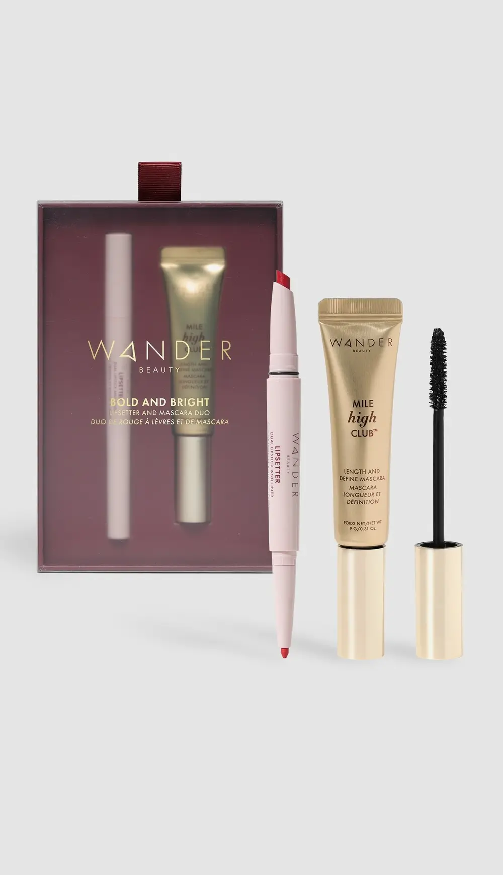 Wander Beauty Bold & Bright Lipsetter and Mascara Duo