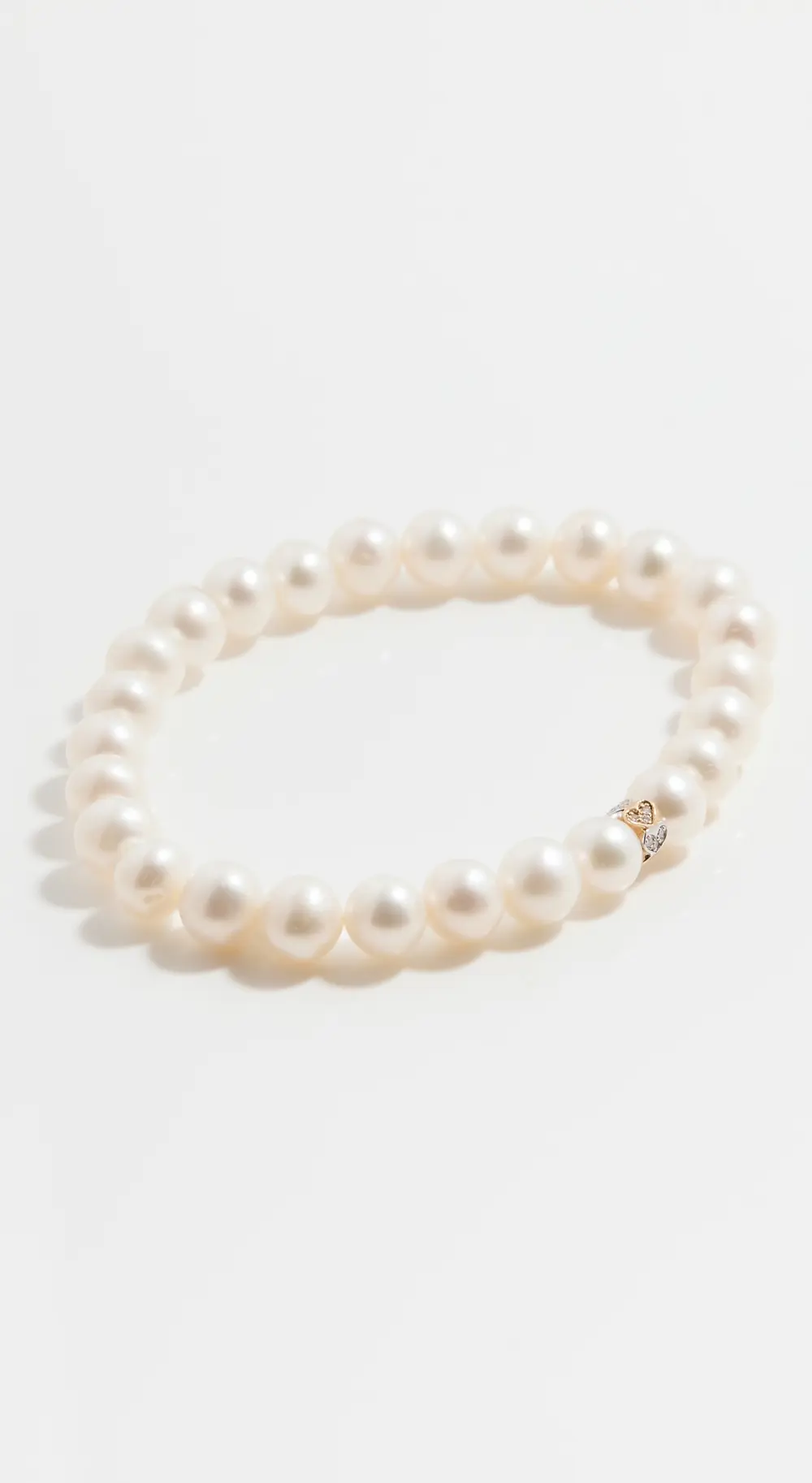 Sydney Evan 14k 6mm Eternity Heart Rondelle Bracelet