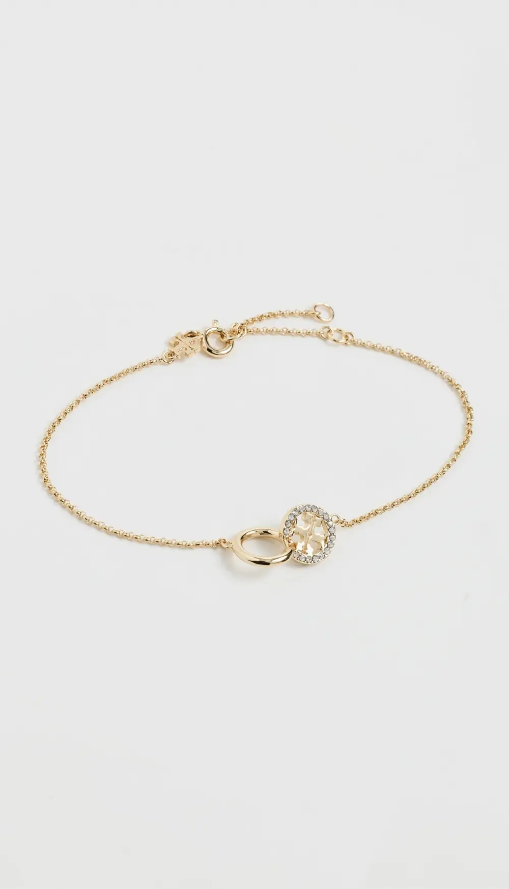 Tory Burch Icon Pavé Interlocking Chain Bracelet