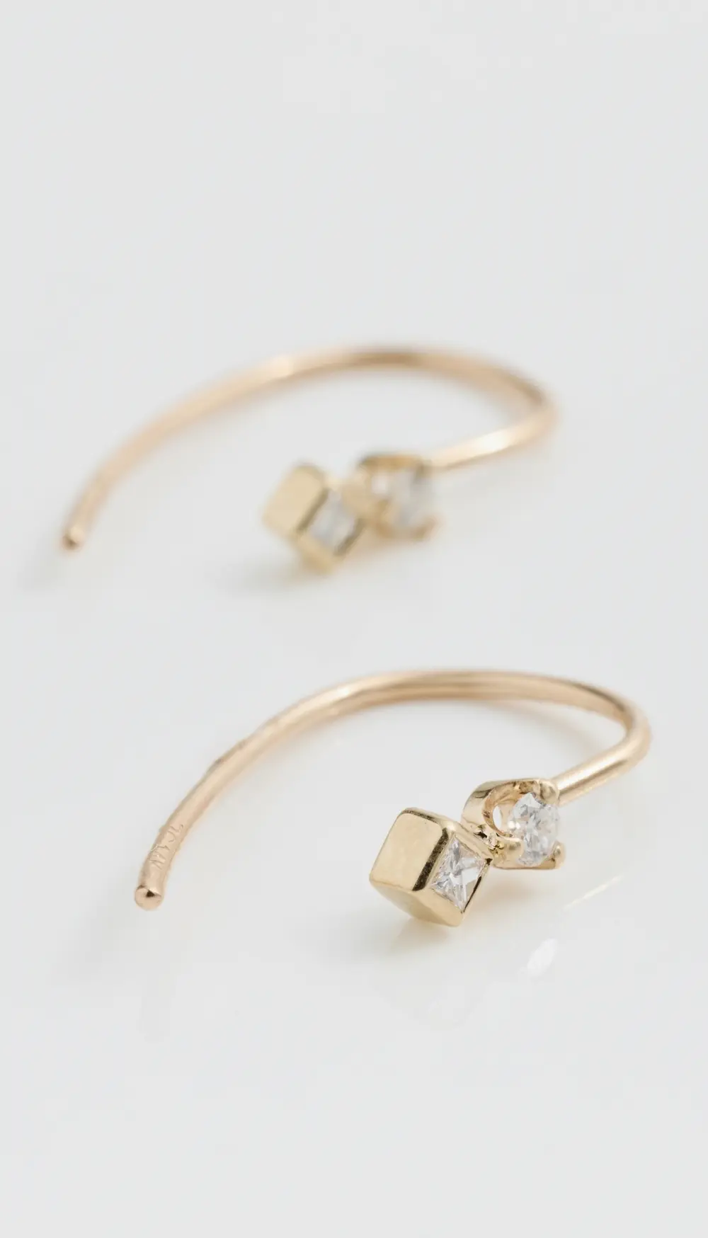 Zoe Chicco 14k Gold Princess Diamond Wire Threader Earrings