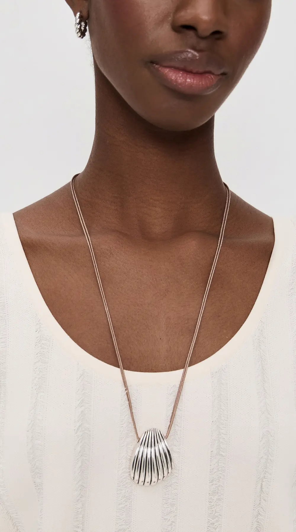 MAYAMAR Silver Shell Adjustable Necklace