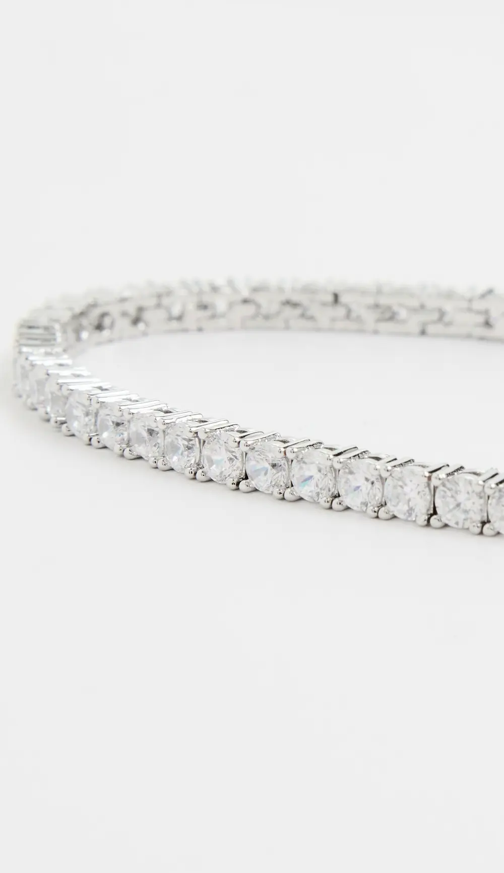 BaubleBar Bennett Silver Tennis Bracelet