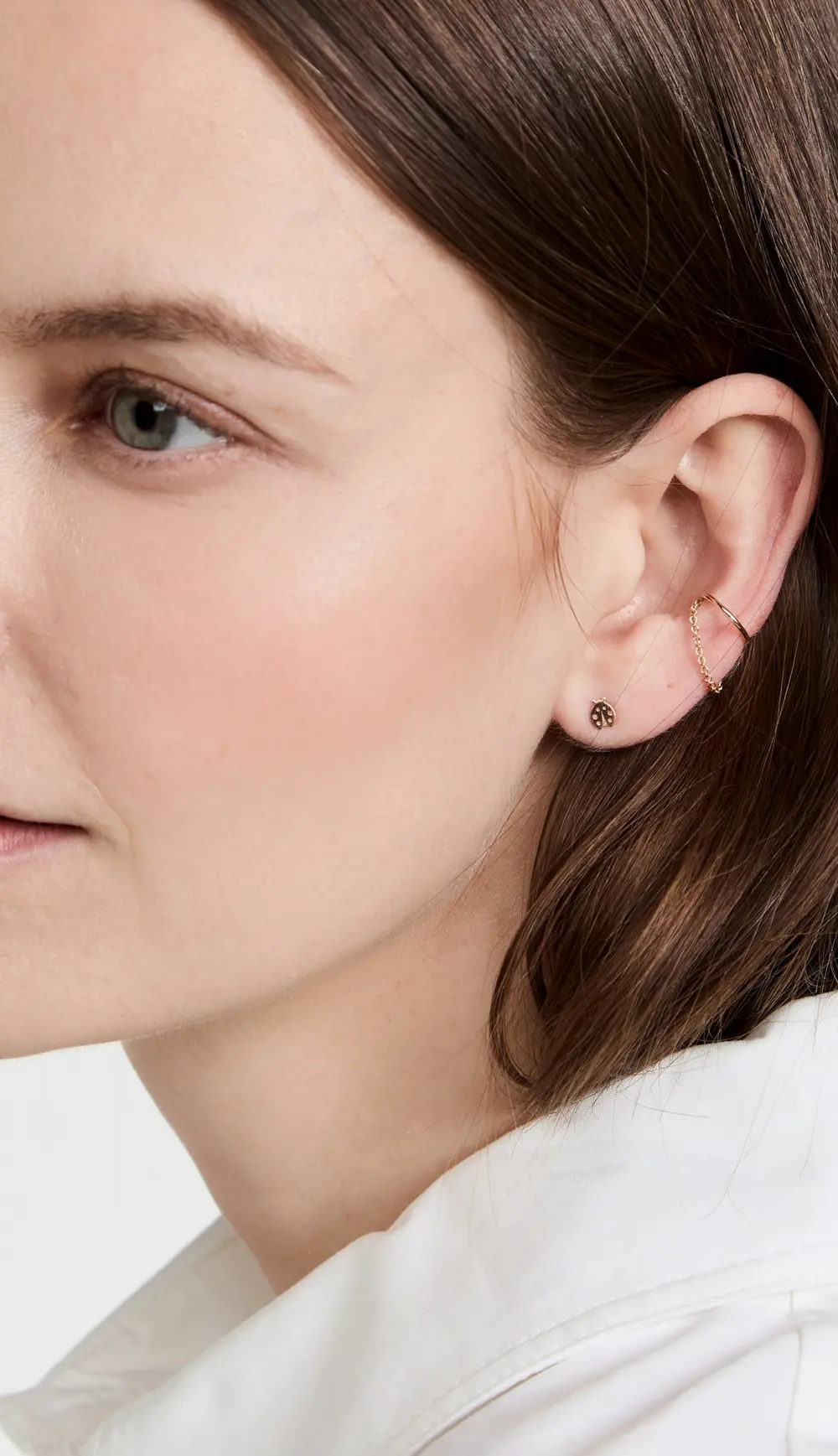 Zoe Chicco 14k Single Itty Bitty Ladybug Stud Earring