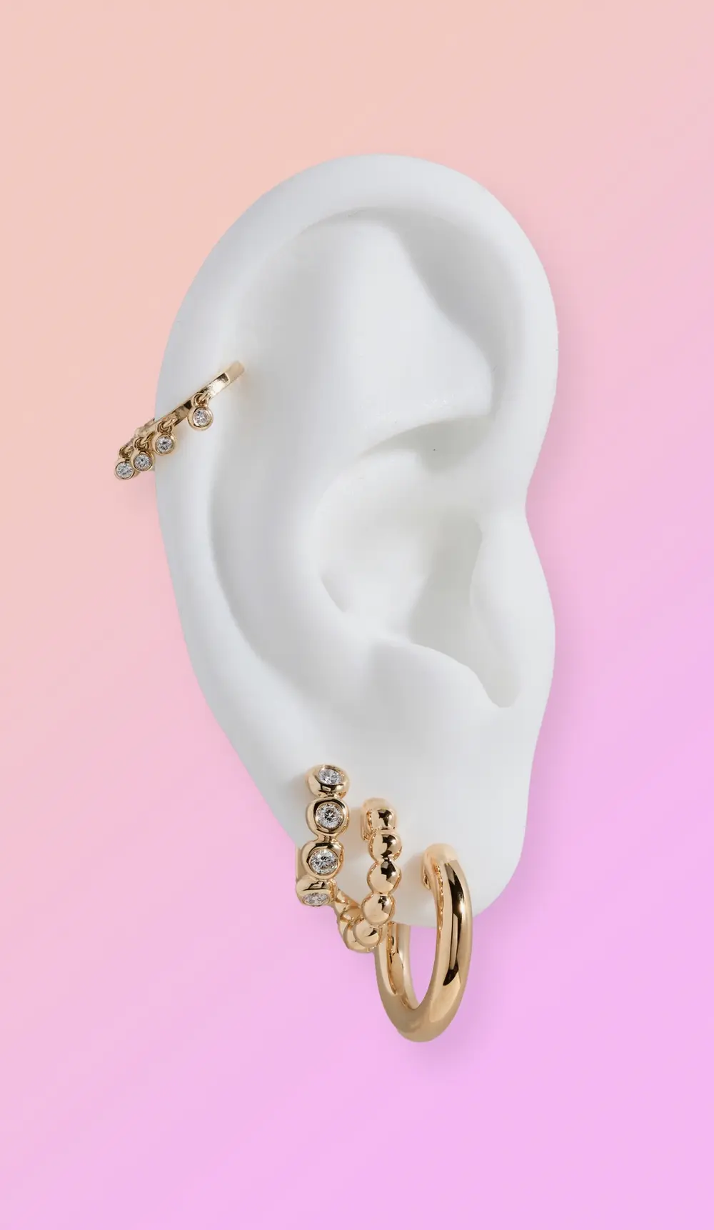 EF Collection Sasha Bubble Hoop Earrings