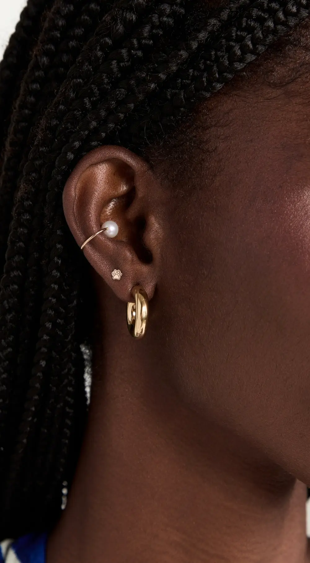 Zoe Chicco 14k Single Itty Bitty Dog Paw Stud Earring