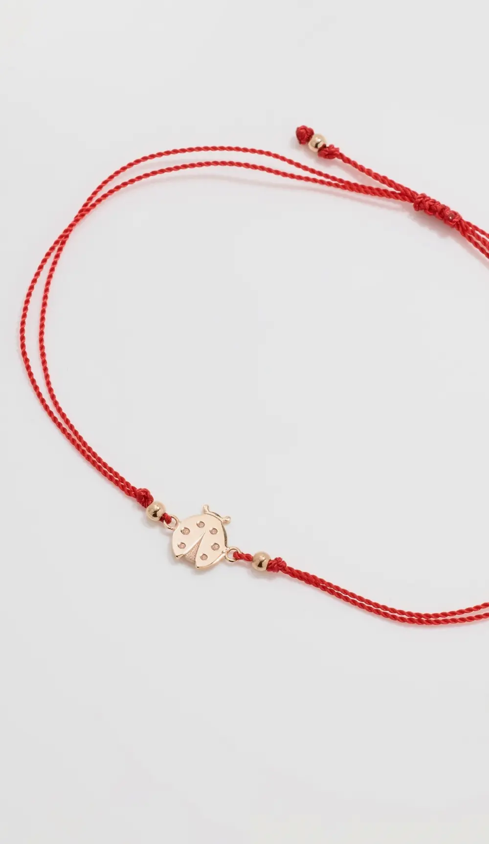 Zoe Chicco 14k Gold Ladybug Cord Bracelet