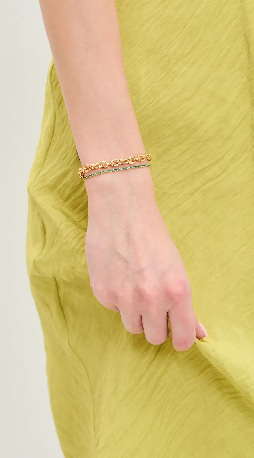 Gwen Beloti Tennis and Gold Chunky Link Set