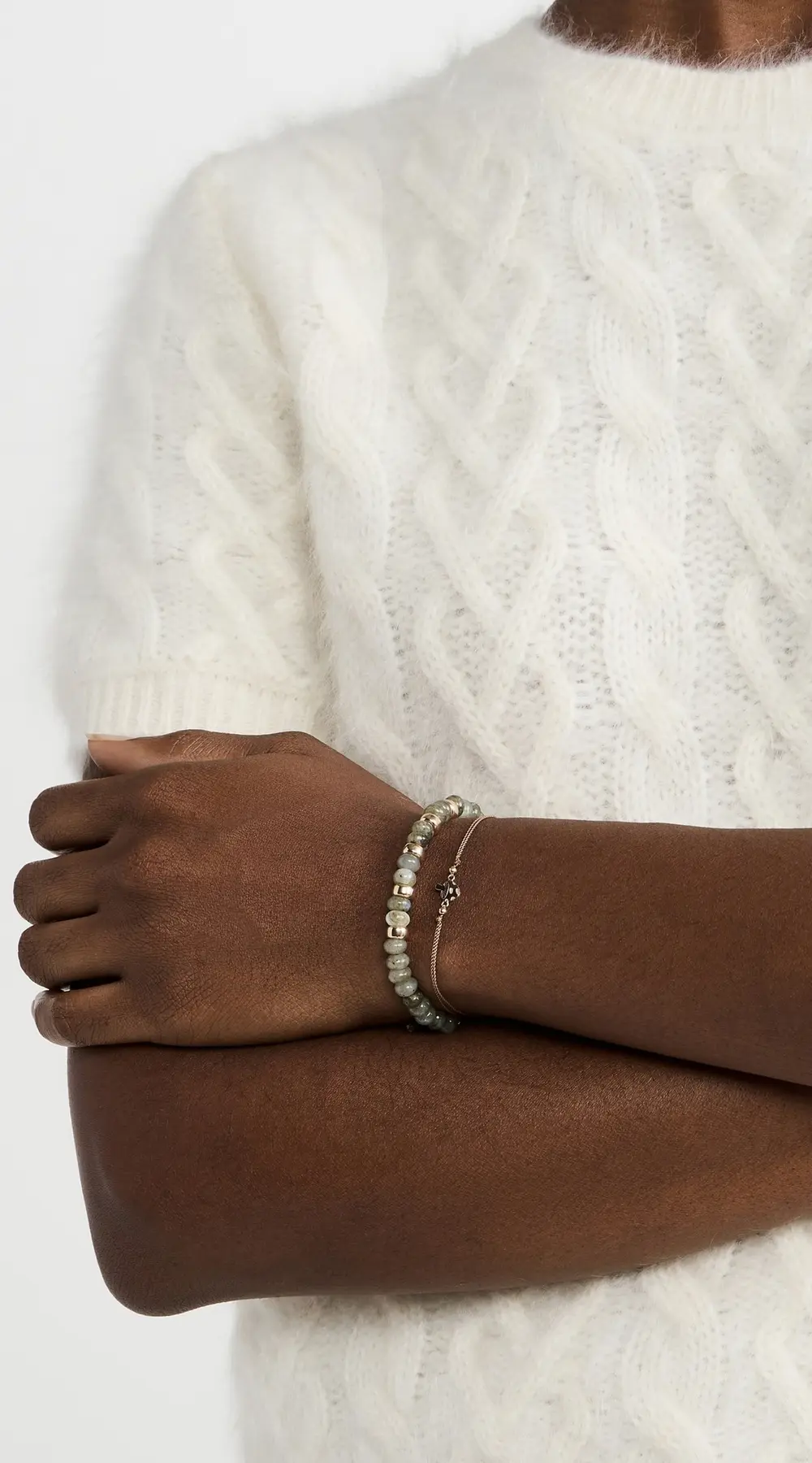 Zoe Chicco 14k Gold Midi Bitty Mushroom Cord Bracelet