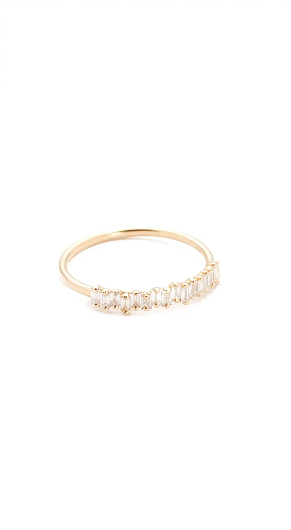 Suzanne Kalan 18k Fireworks Gold Diamond Half Band Ring