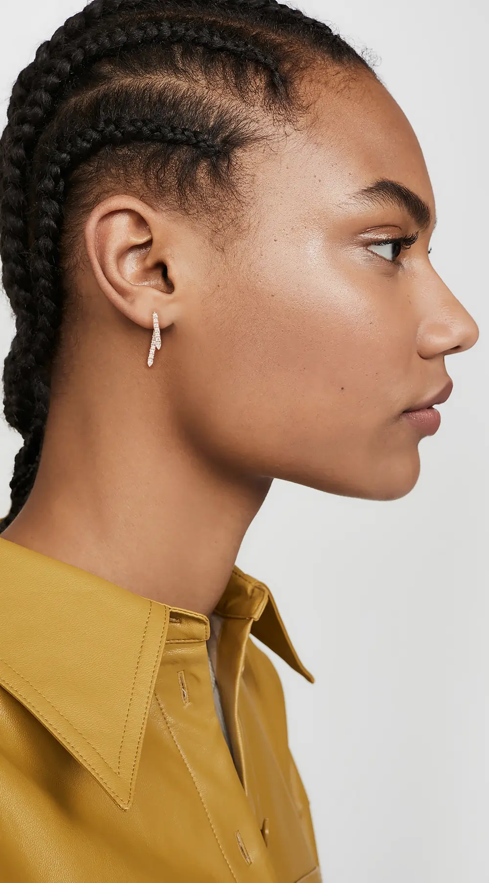 EF Collection Diamond Teardrop Fringe Single Earring