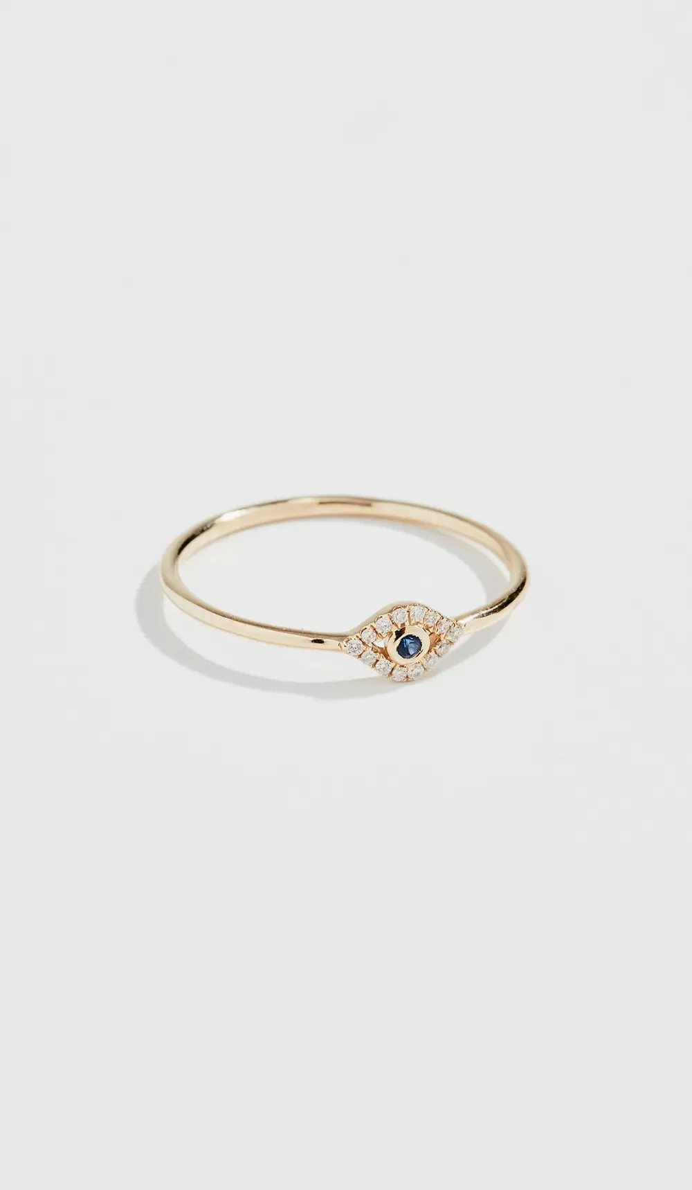 Sydney Evan 14k Gold Small Evil Eye Ring