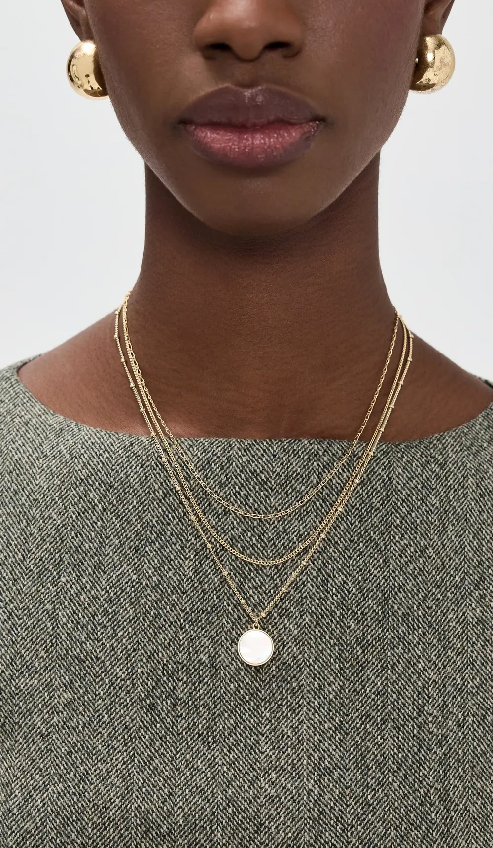 Madewell Three-Pack Mother of Pearl Necklace Set
