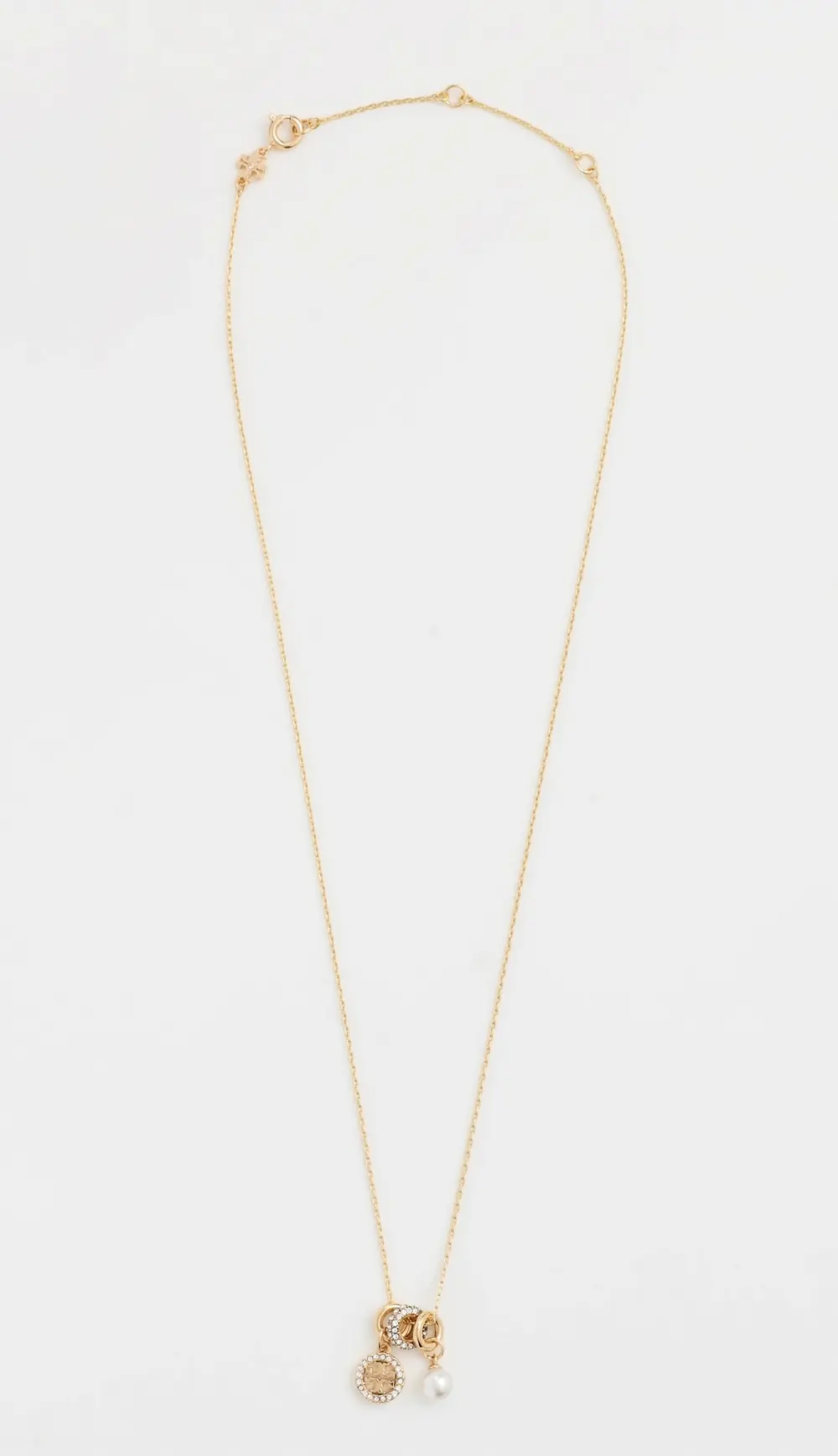 Tory Burch Miller Pave Charm Pendant Necklace