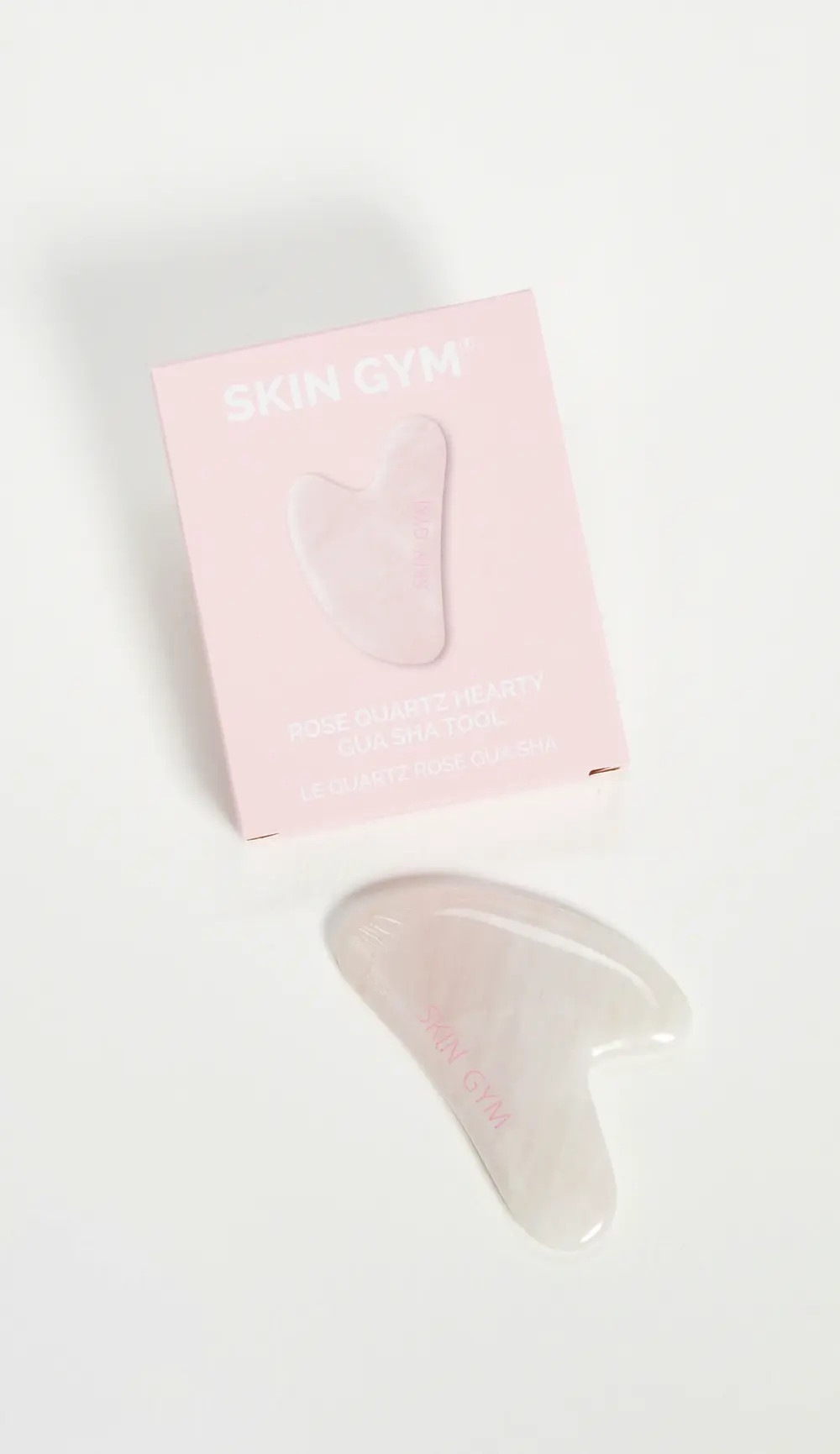 Skin Gym Rose Quartz Sculpty Heart Gua Sha