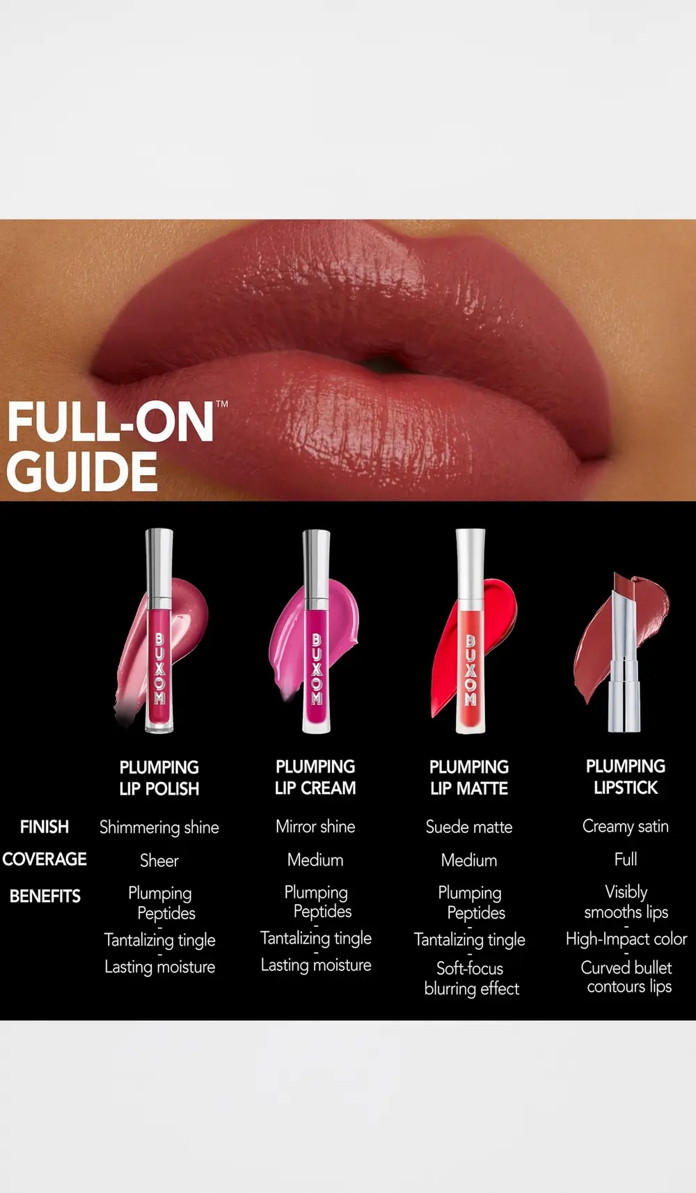 Buxom Full-On Satin Lipstick