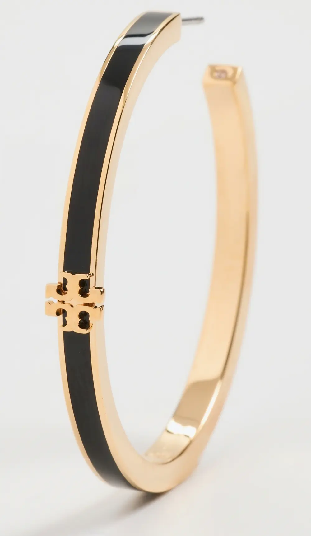 Tory Burch Icon Enamel Hoop Earrings