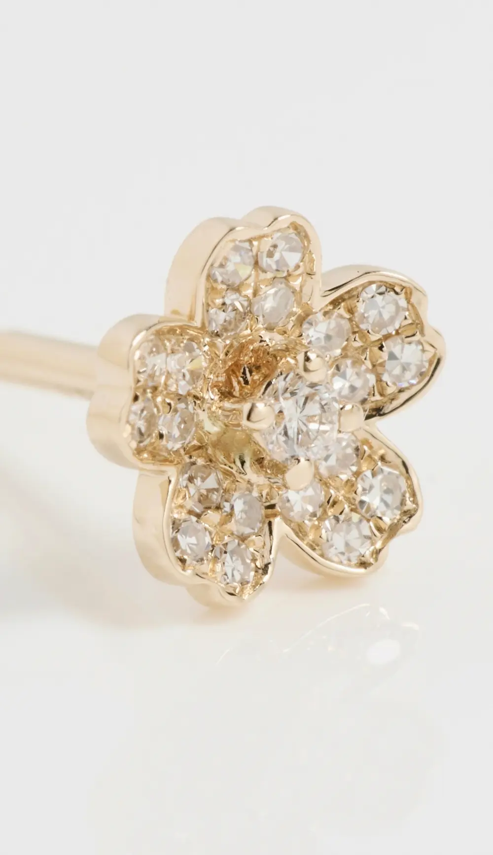 EF Collection Diamond Mini Cherry Blossom Stud Earring