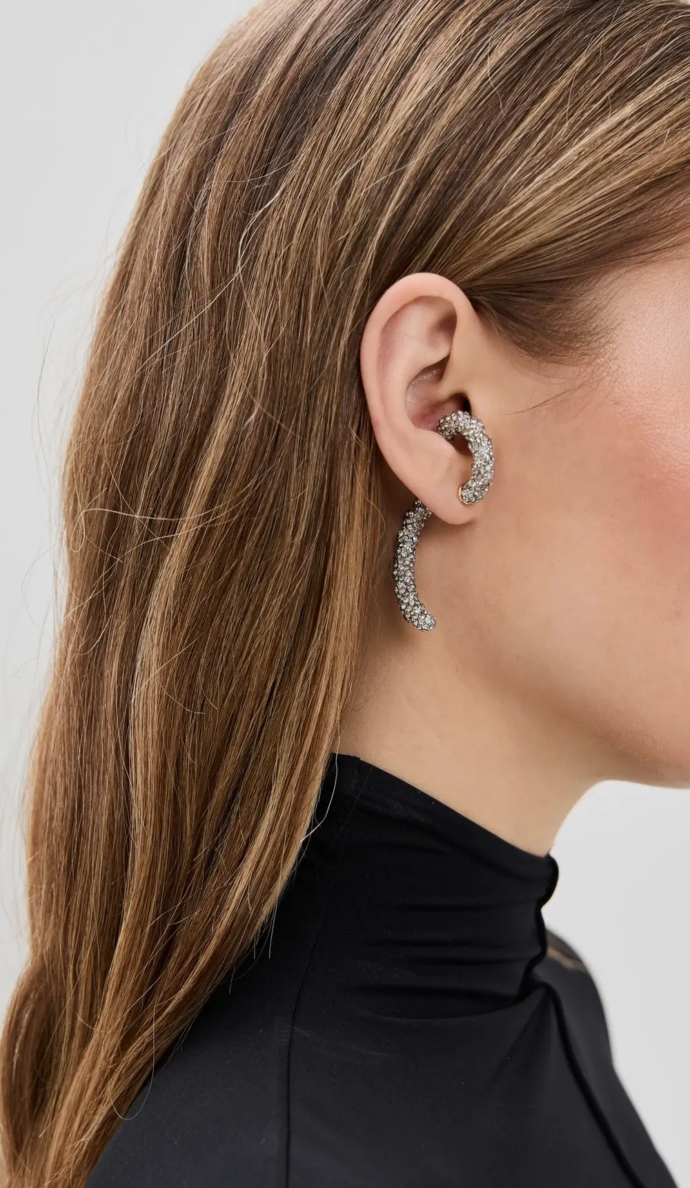 DEMARSON Luna Braided Pave Earrings