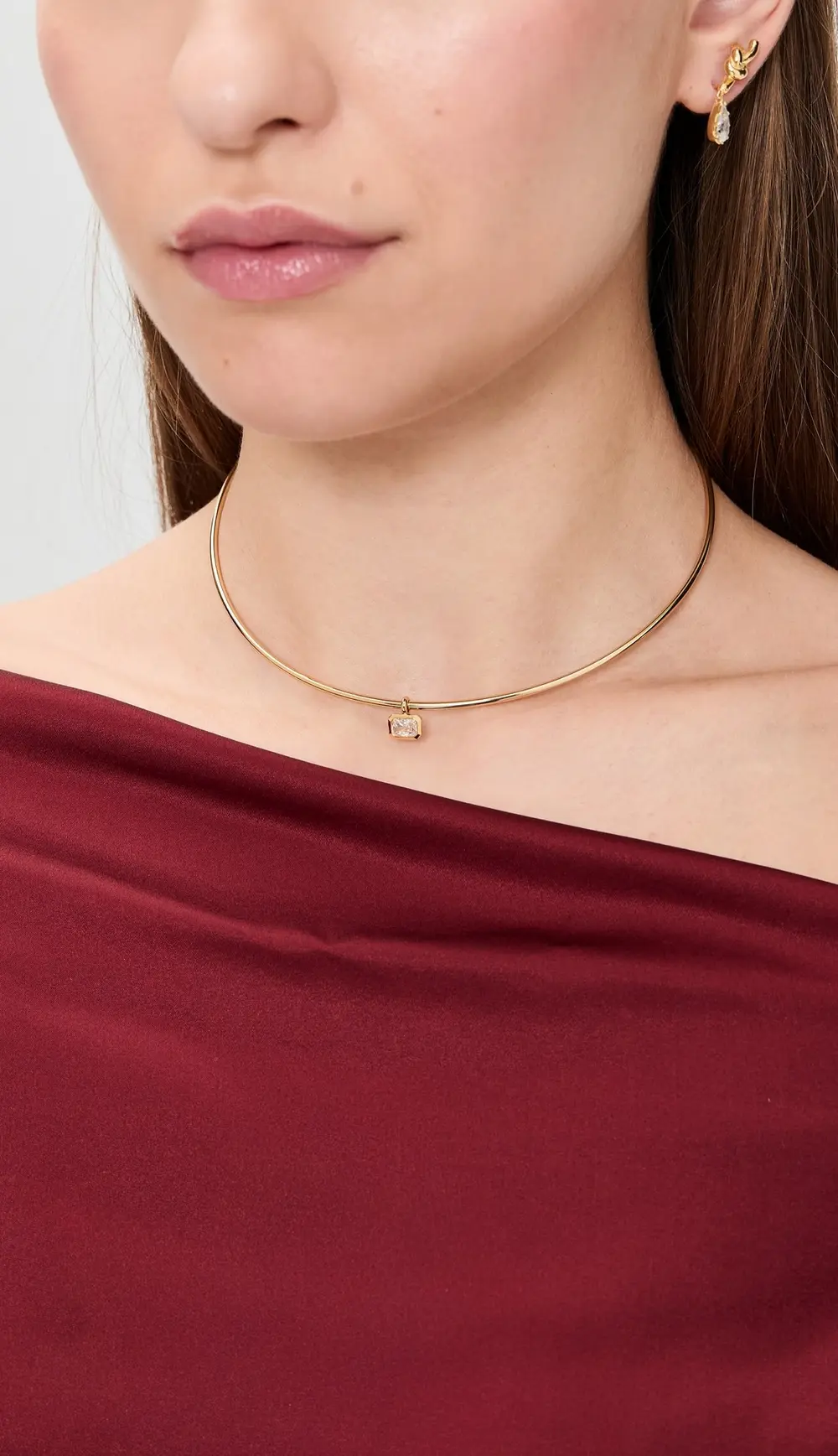 Madewell Emerald Cut Crystal Wire Collar