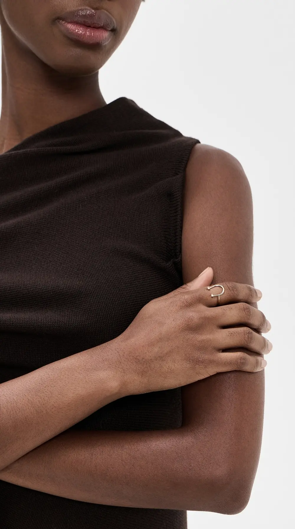 Zoe Chicco 14k Gold Baguette Diamond Horseshoe Ring