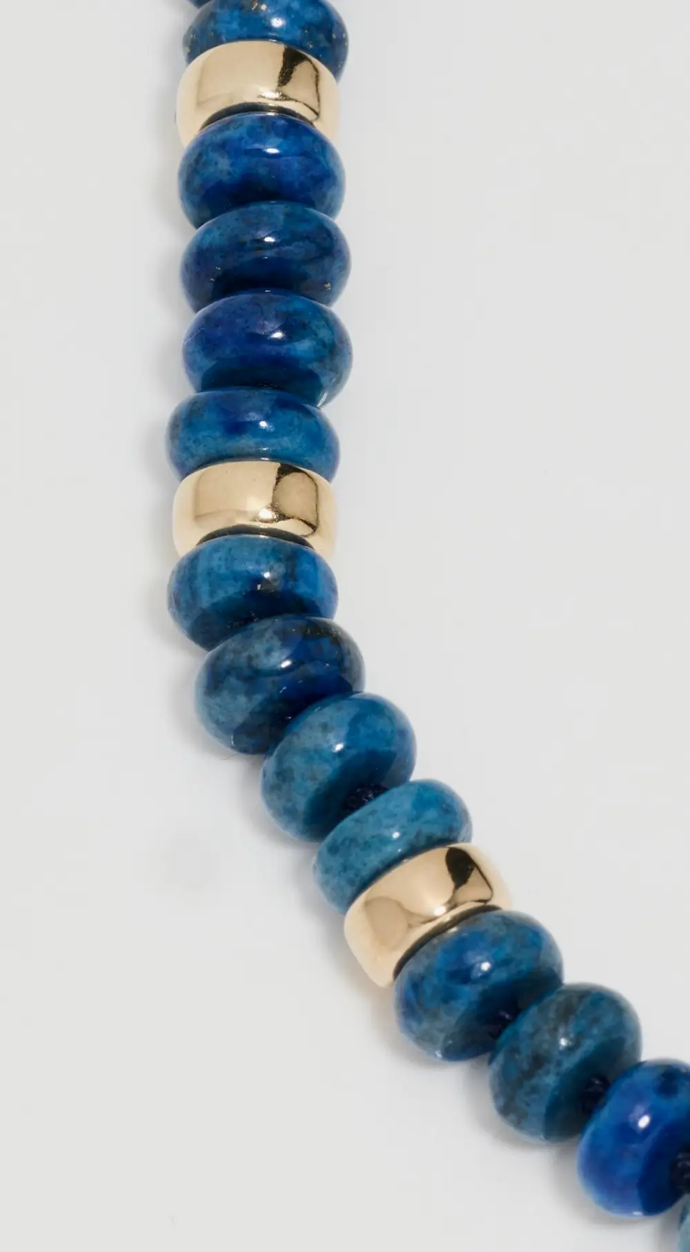 Zoe Chicco 14k Gold and 6mm Lapis Rondelle Beads Necklace