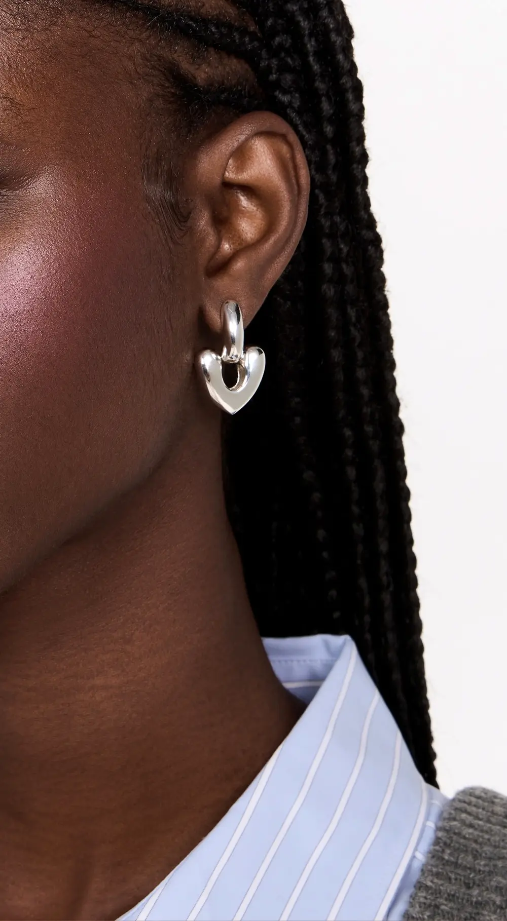 Annika Inez Large Heart Drop Earring