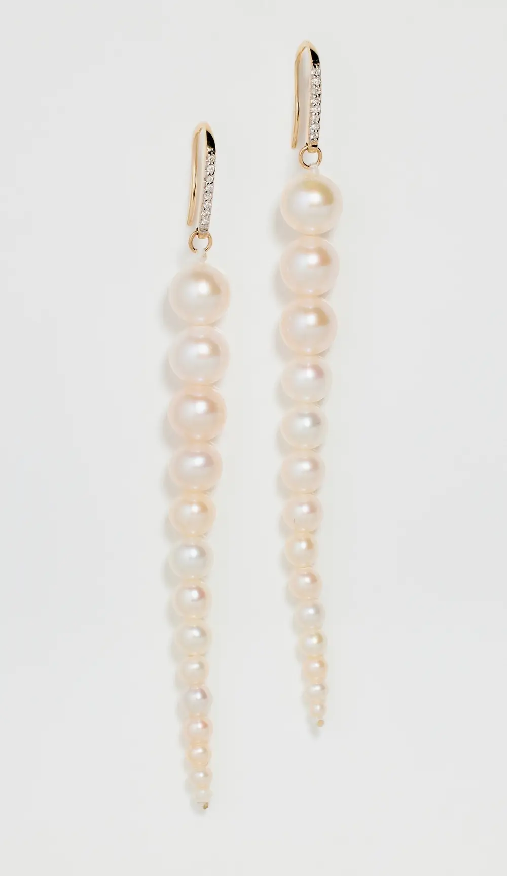 Mateo 14k Graduated Pearl Dangler Earrings