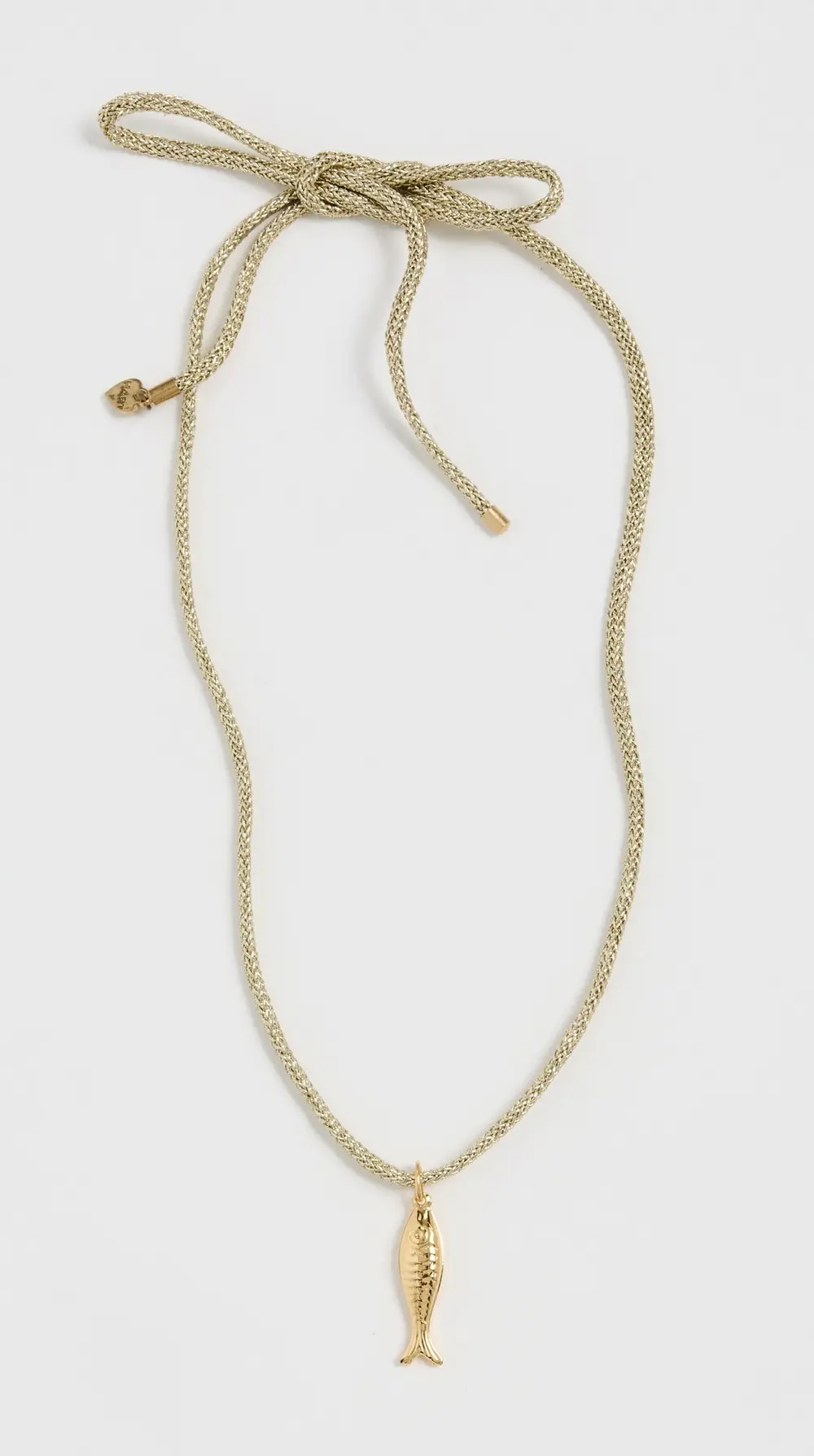 HART Gold Metallic Necklace Cord and Fish Charm