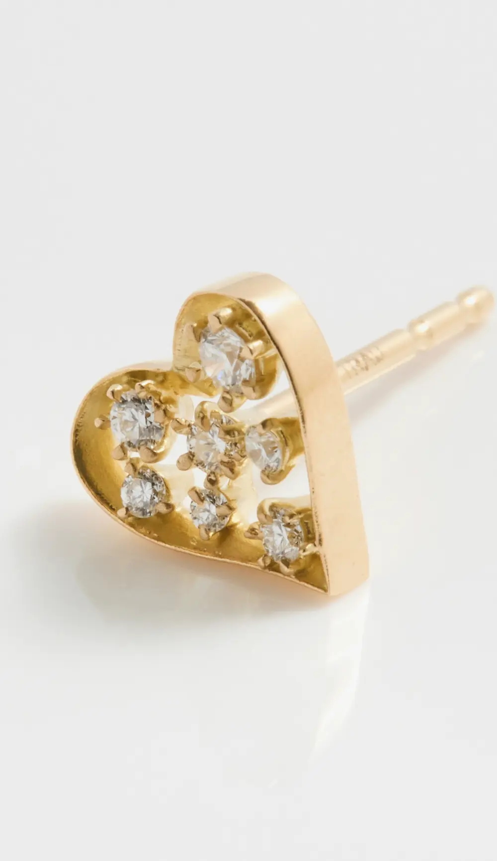 Jade Trau 18k Margot Heart Studs