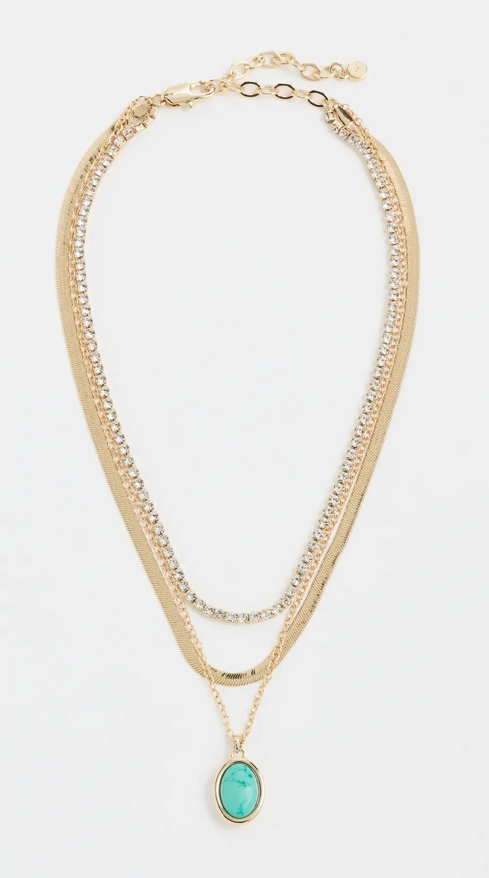 Ettika Crystal Halo Layered Necklace