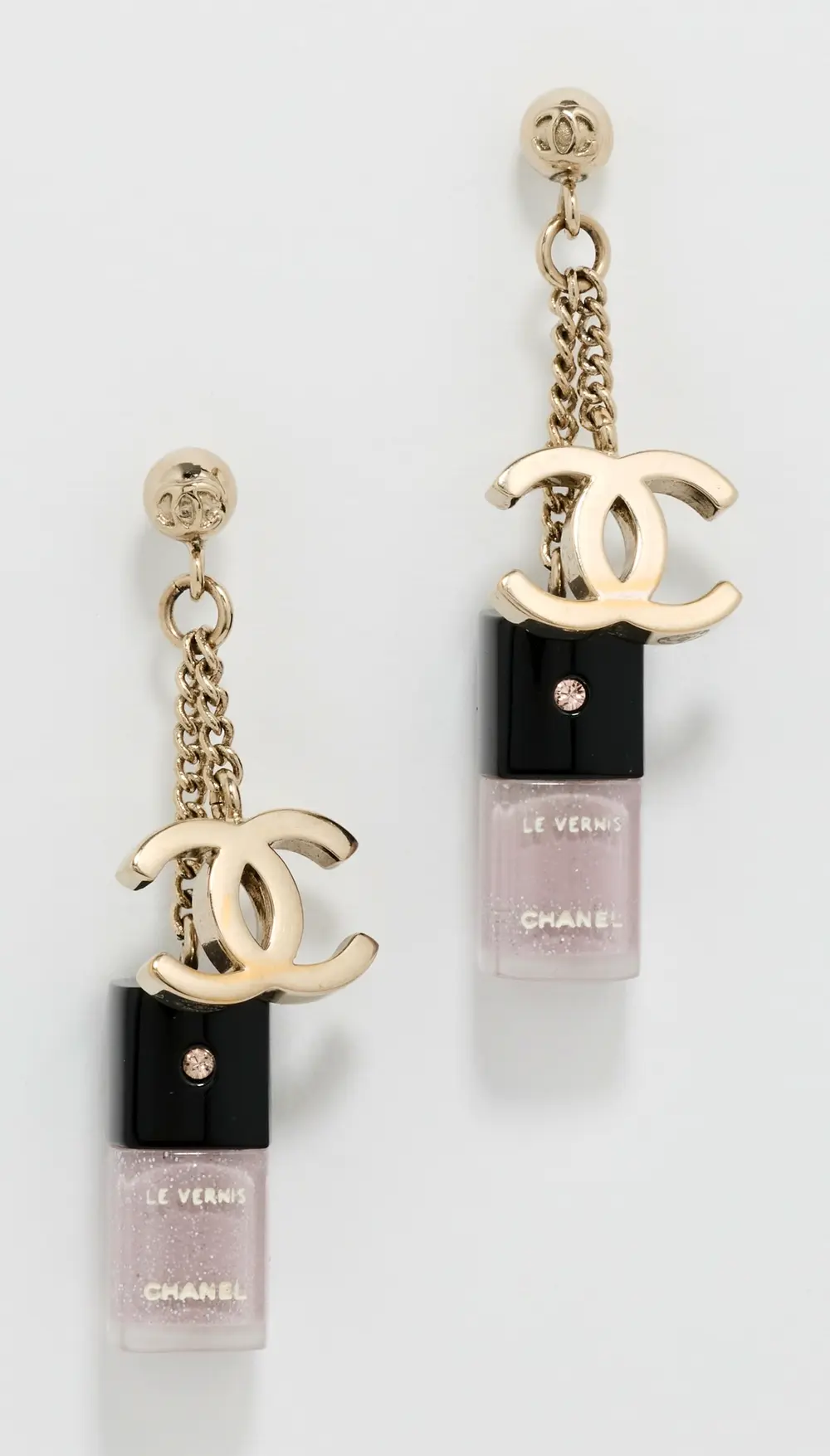 What Goes Around Comes Around Chanel Multi Silver Nail Polish Earrings