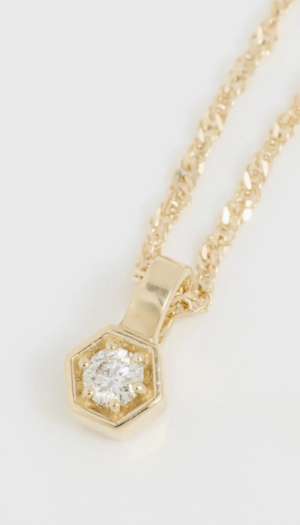 Ariel Gordon Jewelry Diamond Hex Pendant On Chain Necklace
