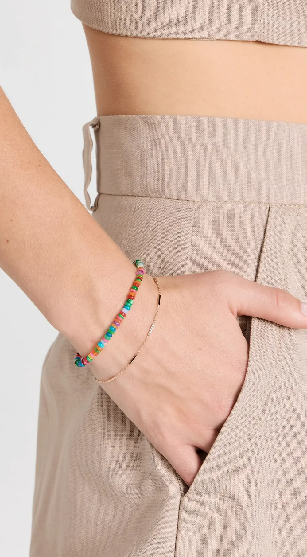 JIA JIA Rainbow Smooth Large Opal Bracelet