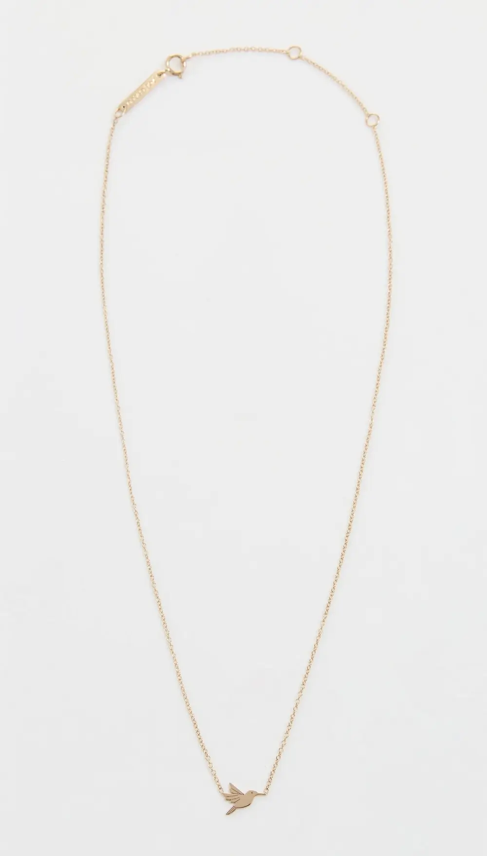 Zoe Chicco 14k Gold Midi Bitty Hummingbird Necklace