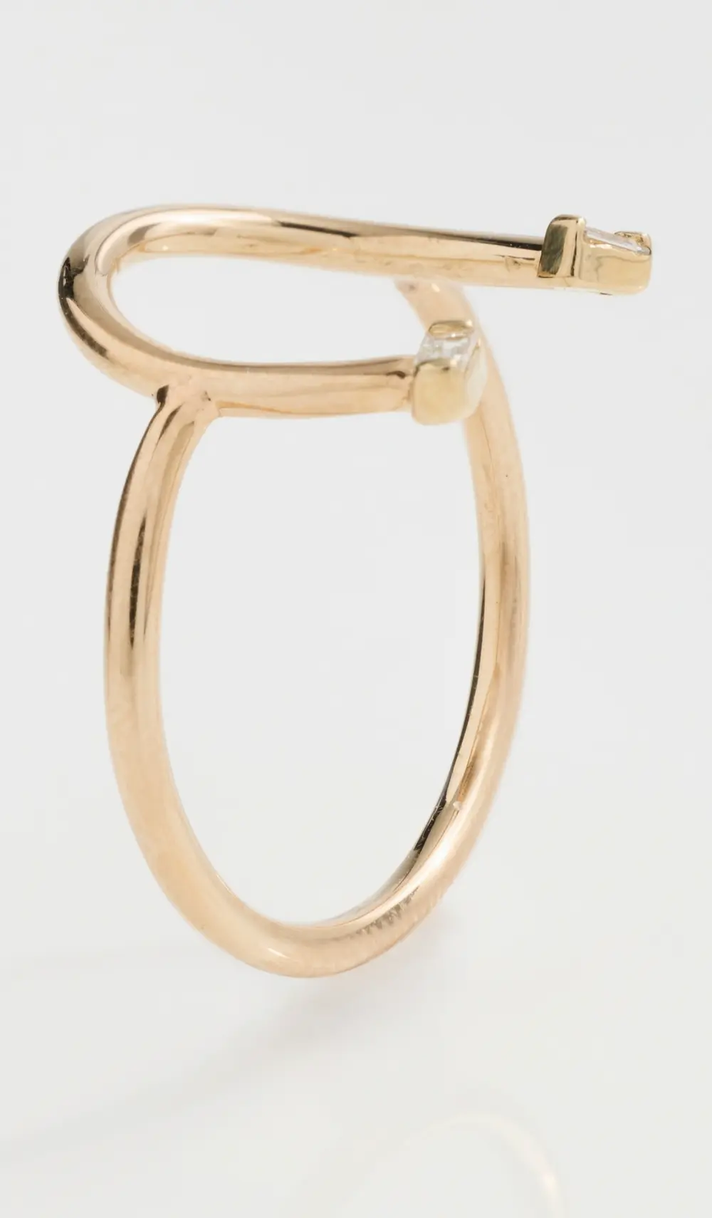 Zoe Chicco 14k Gold Baguette Diamond Horseshoe Ring